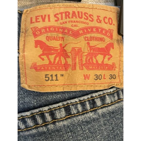 Levis 511 Jeans Mens Slim Fit Denin Size 30x30 - Picture 3 of 3